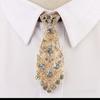 Fashion Rhinestone Tie Short Length Metal Short Tie Special Sparkle Costume Tie  Wine Party