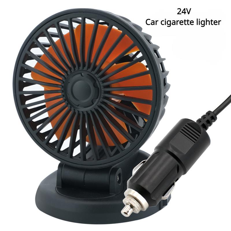 Car Fan 360° Adjustable 3 Head Air Fan Automotive Electric Fan USB/12V/24V Fan 2 Speeds Car Silent Fan For Home Desk Office Car Heat Shields 2