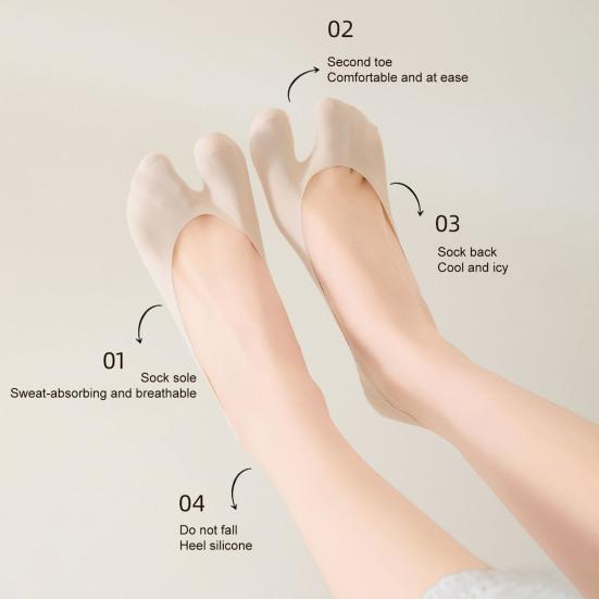 Calzini Tabi infradito da donna elastici a due dita taglio basso invisibili calzini da barca calzini sottili di cotone