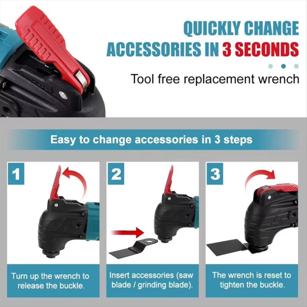 BHBL Multifunction Tool Oscillating Multi-Tools Variable Speed Renovator Electric Trimmer Electric Saw for 21V 18v Battery