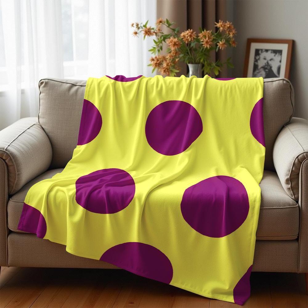 Bright Magenta Dot Soft Flannel Blanket Breathable Warm Throw for Office Car Sofa Kids Room Birthday Xmas Gift