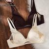 Small Milk Skin Summer Seamless Breathable Rabbit Ear Underwear Women's Micro-gathering No Steel Ring Anti-sagging Breast Bra