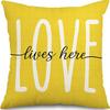 New Nordic Linen Pillowcase Summer Fruit Print Pillowcase Sofa Cushion Cover Home Furnishing
