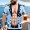 Nautisches Kapitäns-T-Shirt mit kurzen Ärmeln, Für Spaß auf der Bootsfeier