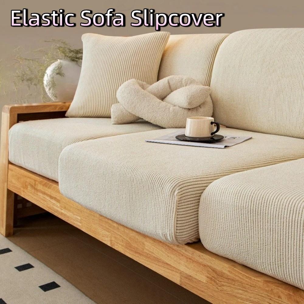Washable Thicken Elastic Sofa Slipcover Solid Color Soft Furniture Protector Removable Durable Sofa Cover Towel Living Room