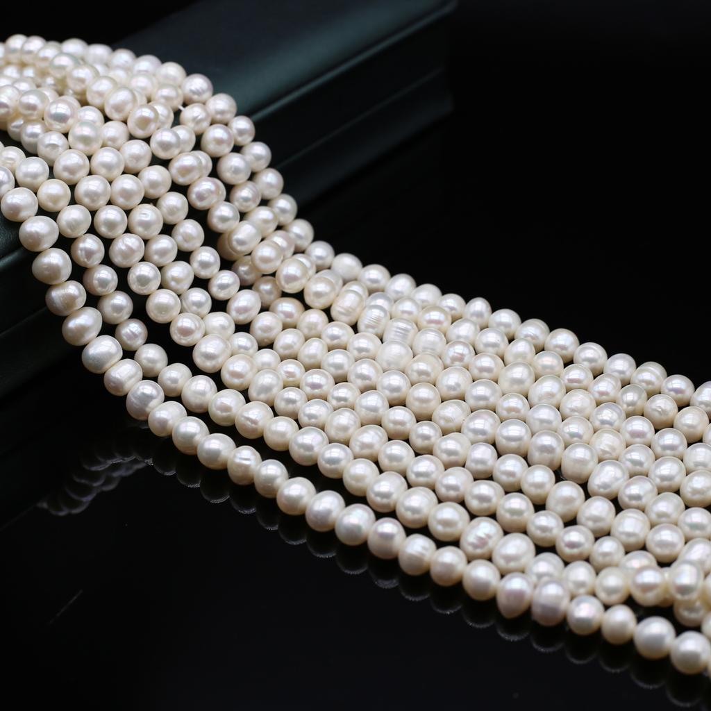 1String, White Natural Freshwater Pearls, Boho Rice Shape Pearl Beads, 7-8mm, for DIY Jewelry Making, Unique Birthday Party Wedding Crafts, 36cm