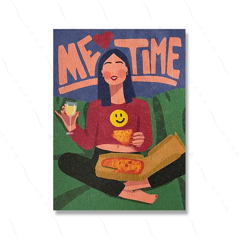 Feminism Illustration Sexy Girl Art Poster Skate Casual Woman Uterus Canvas Painting Print Abstract Modern Livingroom Home Decor