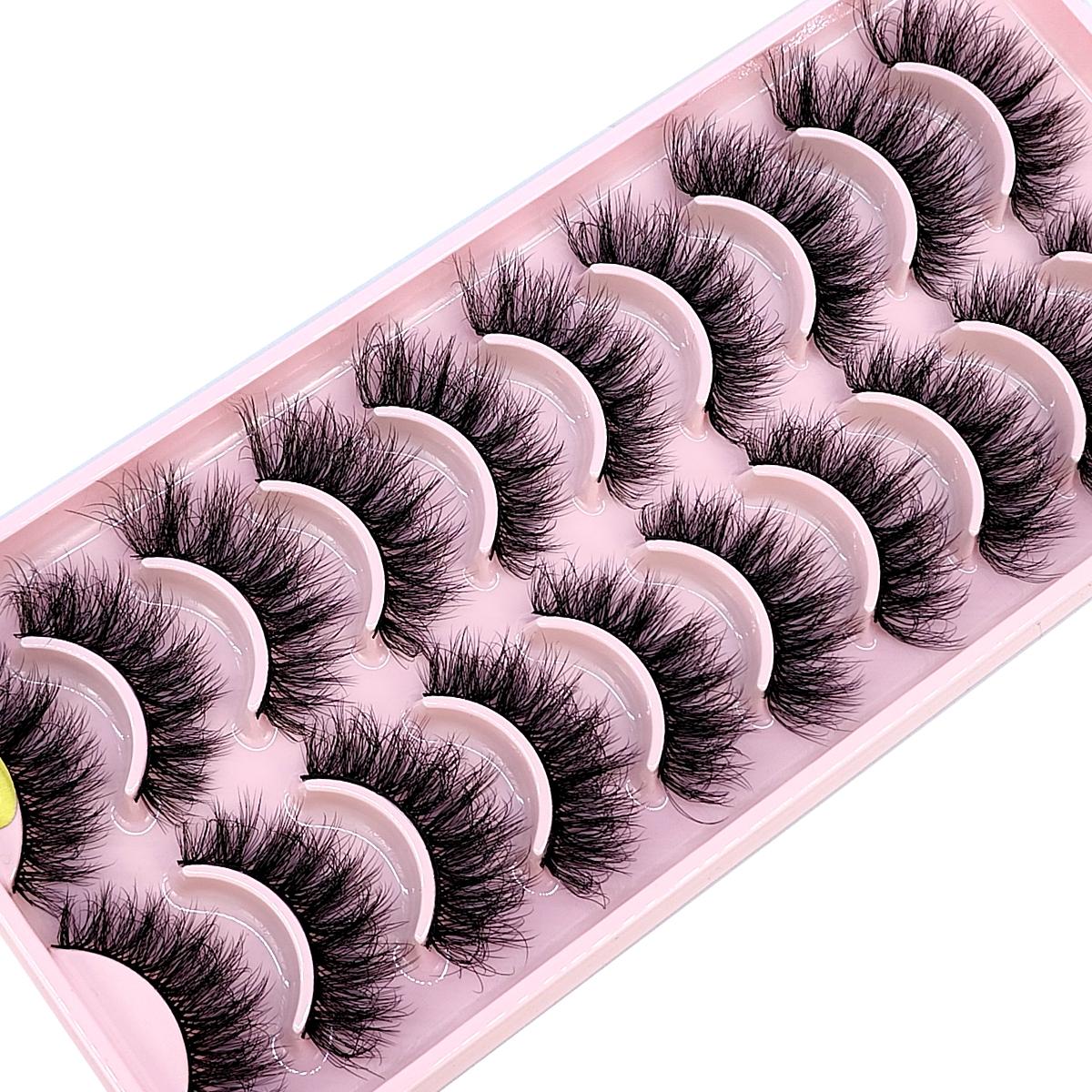 

Новые 10 пар ресниц для макияжа, мягкие пушистые 3D норковые накладные ресницы, толстые объемные ручные ресницы из норки, искусственные Cils, натуральные накладные ресницы