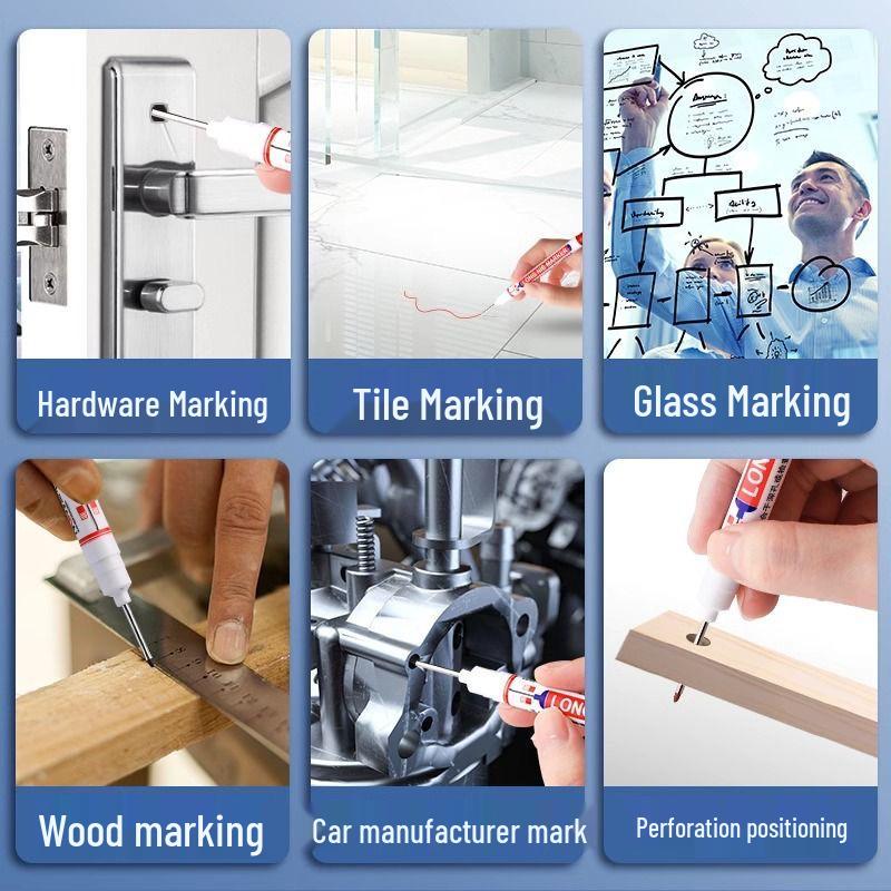 Long Nozzle Waterproof Marker for Woodworking & Tile Drilling