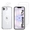 Case for iPhone 17th and 2 Tempered Glass Screen and 2 Camera Protections - Integrated Magnetic Circle Phonillico®