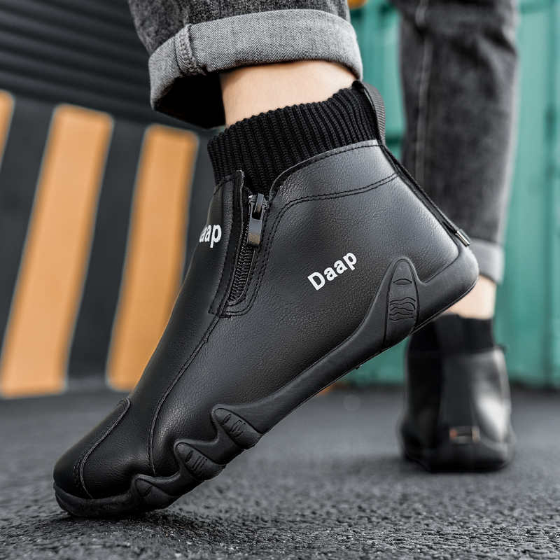 Non-slip Sole Hightop Size 46 Mens Sneakers Casual Black Loafers Man Shoes 50 Sports Athletics Overseas Deals Factory