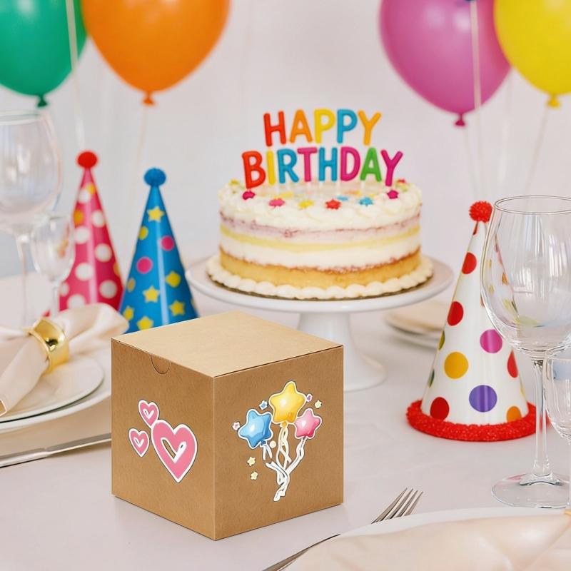 30Pcs Handmade Packaging Box Foldable Paper Gift Boxes Includes Thank You Card Wrapping Popes for Birthday Celebration