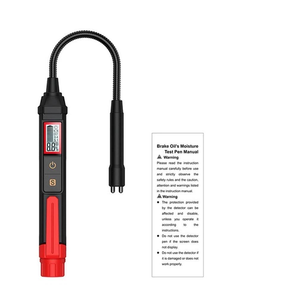 HT663L Automotive Brake Oil Tester Accurate Data Hold Brake Fluid Digital Tester LCD Digital Display for DOT3/DOT4/DOT5.1