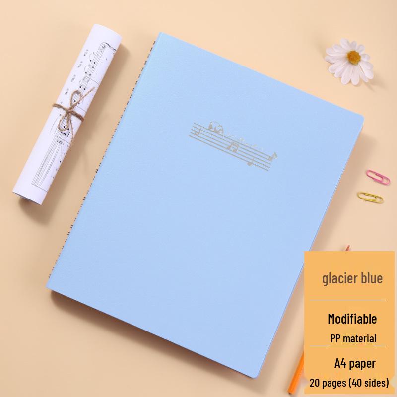 Morandi Non-Reflective A4 Piano Sheet Music Folder with Clip