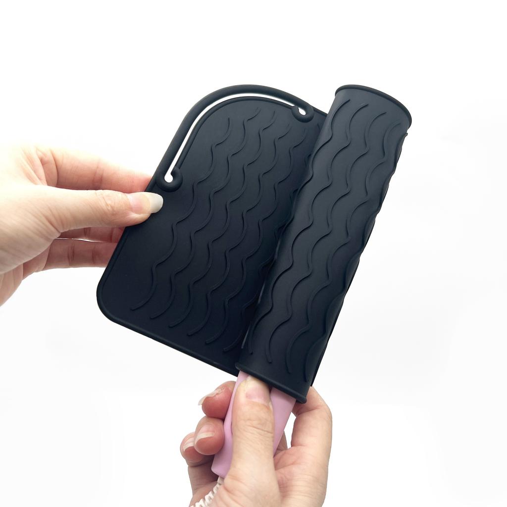 Portable Silicone Heat Resistant Mat Hair Straightener Curler Insulation Pad Non-Slip Anti Heat Mat Hair Styling Tool For Travel