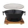 Charcoal Grill Round Firepit Fireplace Furnace Wood Burning Camp Stove Barbecue for Camping