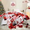 1PC Christmas Blanket Christmas Tree Christmas Throw Blanket Soft Warm Flannel Reindeer Christmas Blankets for Couch Bed Sofa