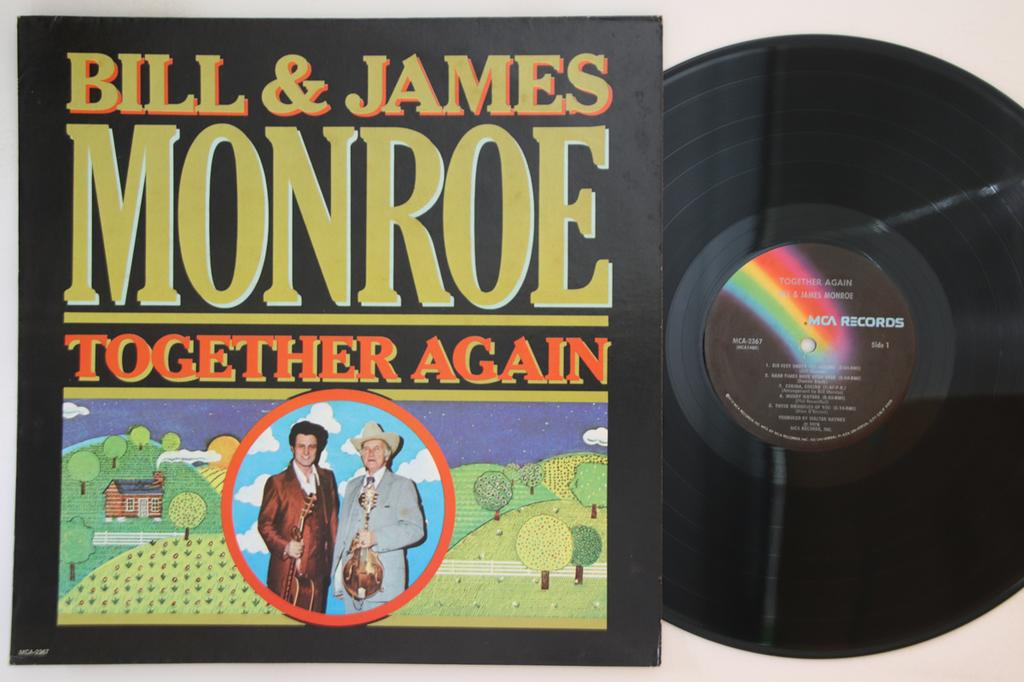 LP Record BILL MONROE, JAMES MONROE - Together Again MCA2367 MCA 1978 US Country Used