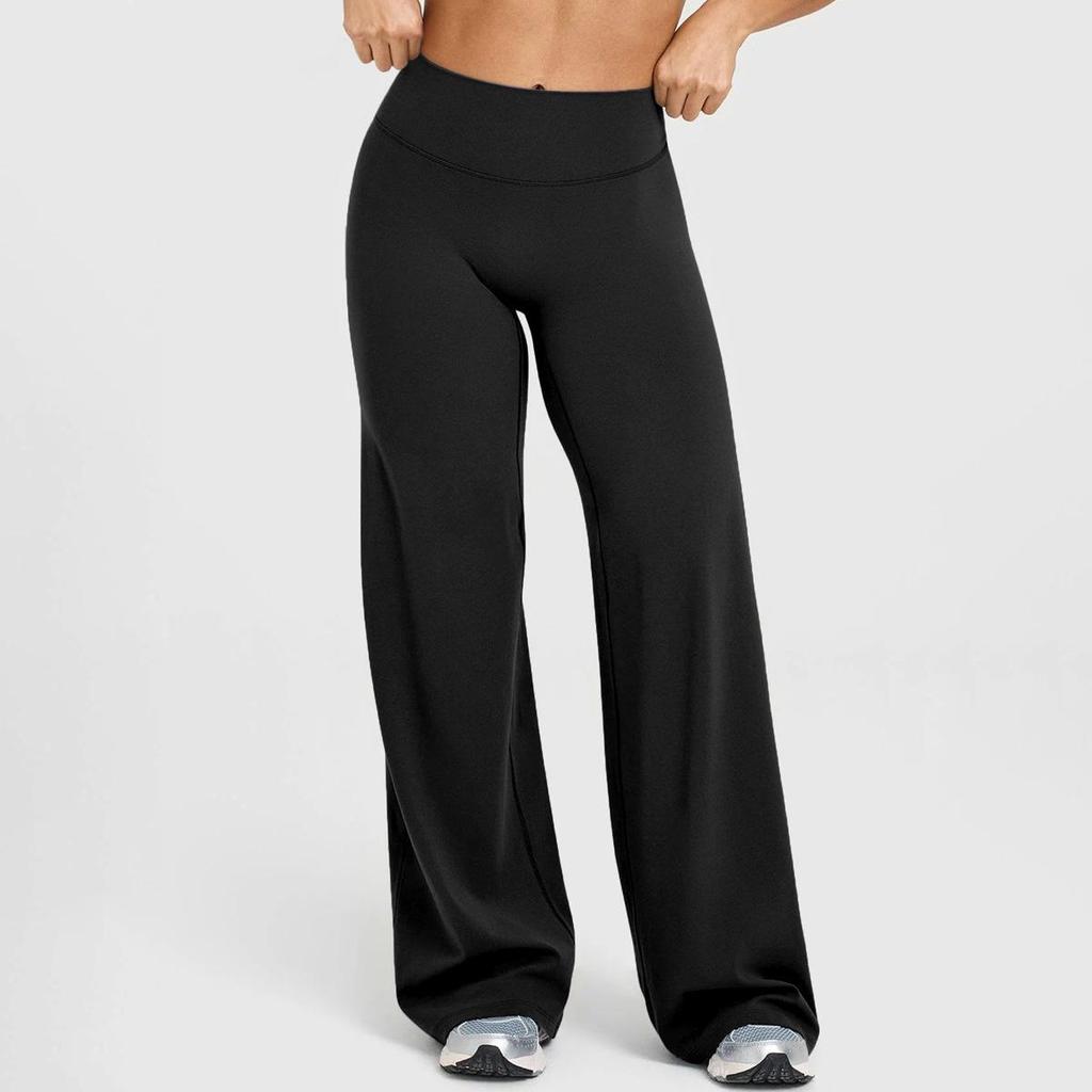Cross-Border Peach Hip Lifting Wide-Leg Yoga Pants - Women's High Waist, High Elasticity, Straight Tube Sports Fitness Wear