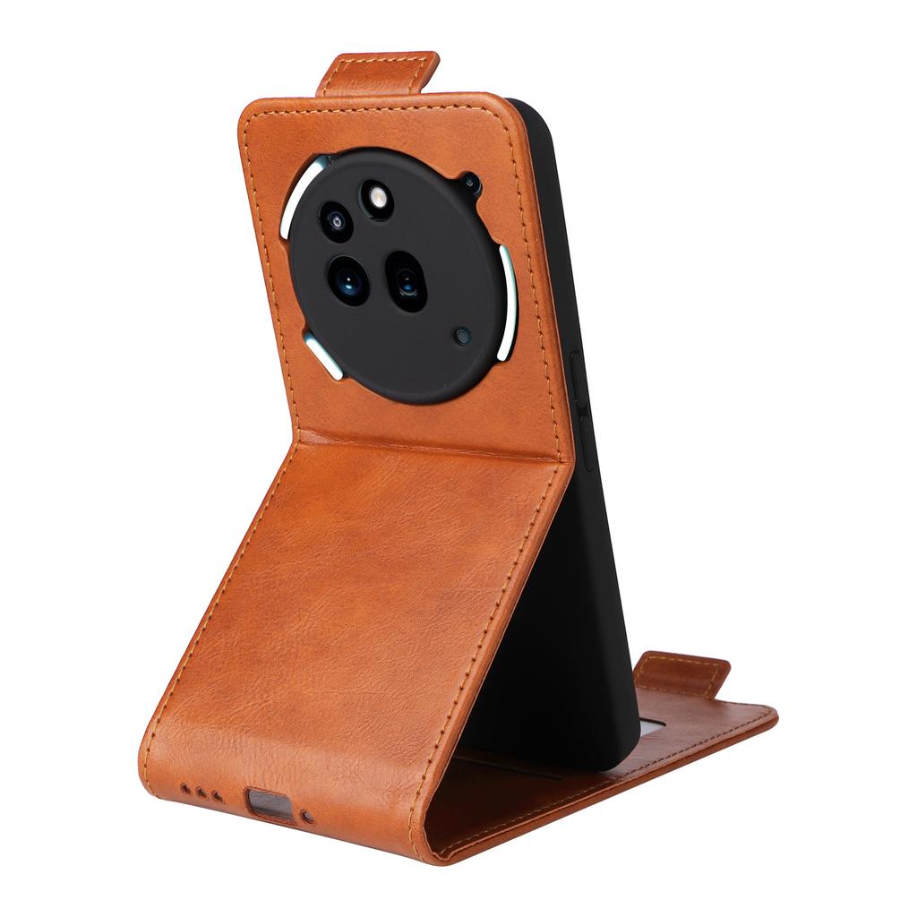 For Nothing Phone (3a) Pro Stand Case Magnetic Clasp Vertical Flip Leather Phone Cover with Card Holder