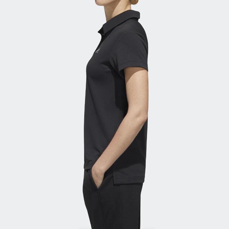 Adidas Tennis Polo Shirt Women Tops Black FK1385