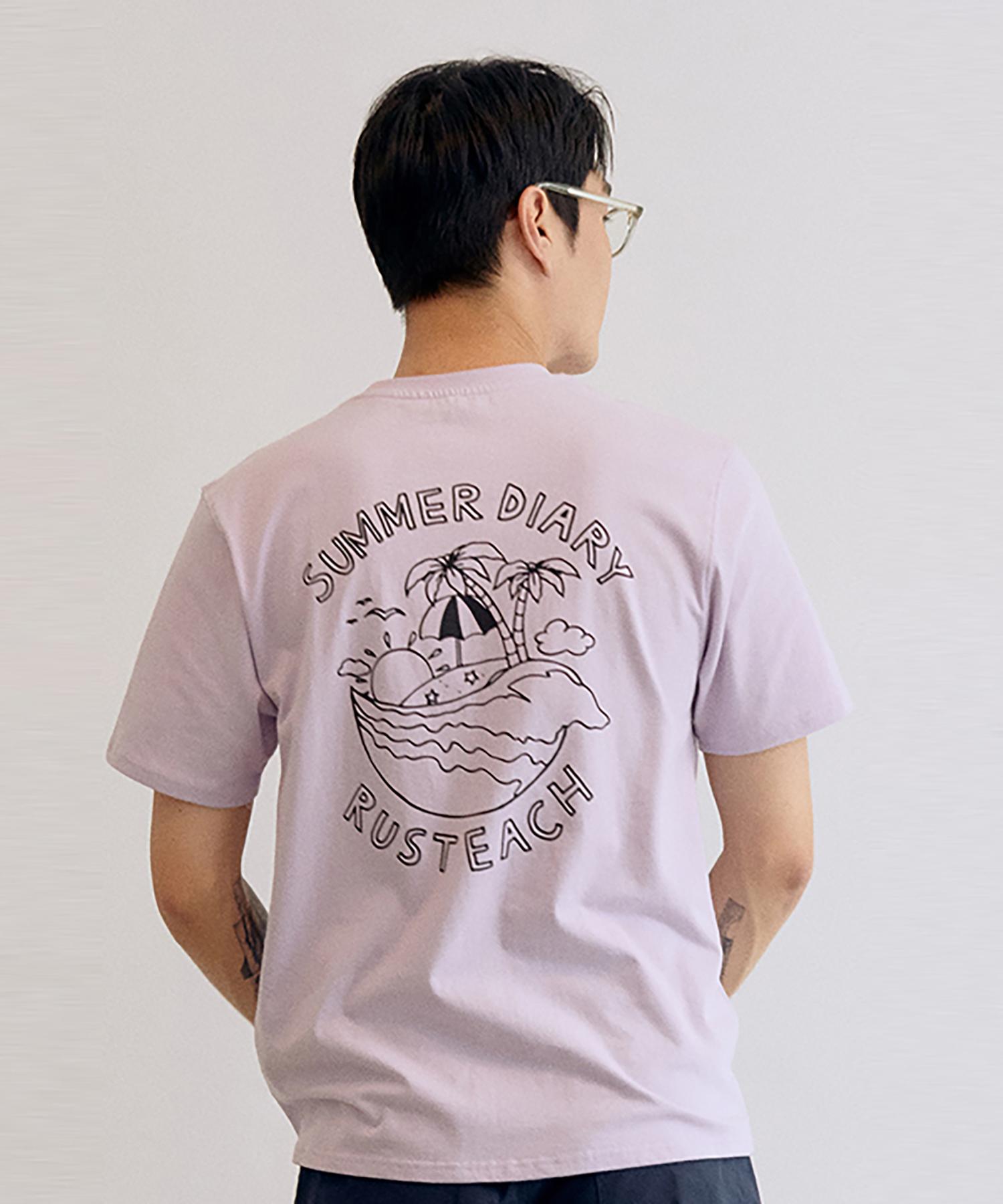 Rustitch Summer Beach Tee (Lilac) Lavender/L