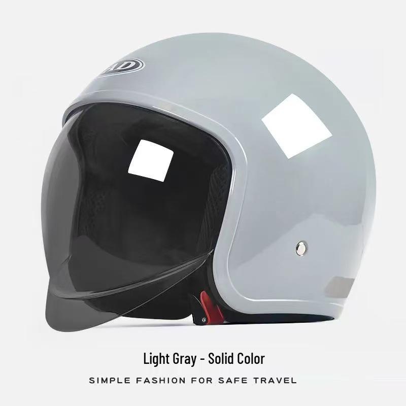 

3C Certified AD Electric Motorcycle Helmet, All-Season Half Helmet for Men and Women, Winter-Proof for Scooter Commuting