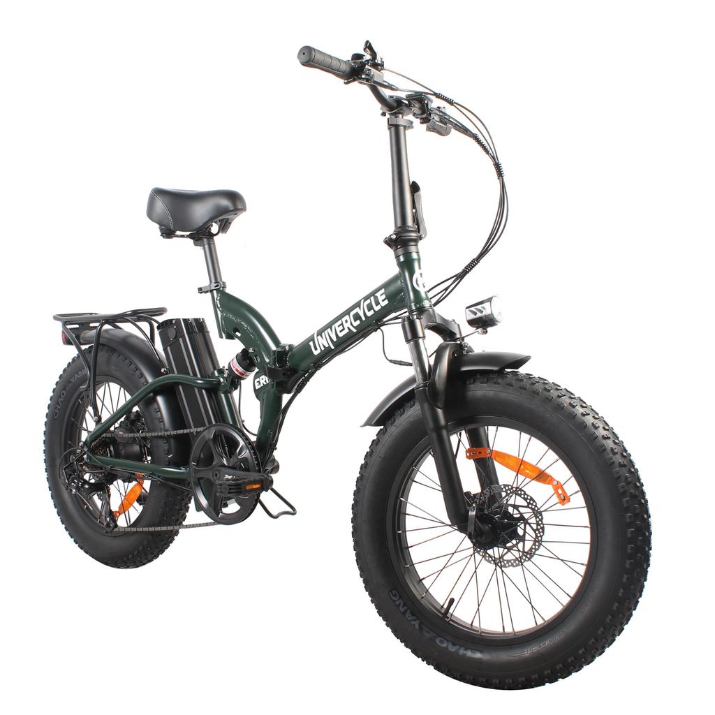 UNIVERCYCLE B4 All-Terrain Folding Electric Bike 20 Inch Fat Tires 48V12.5Ah Battery 60KM/H Load 350W Motor Urban Commuting Adult E-Bike With TowSeat