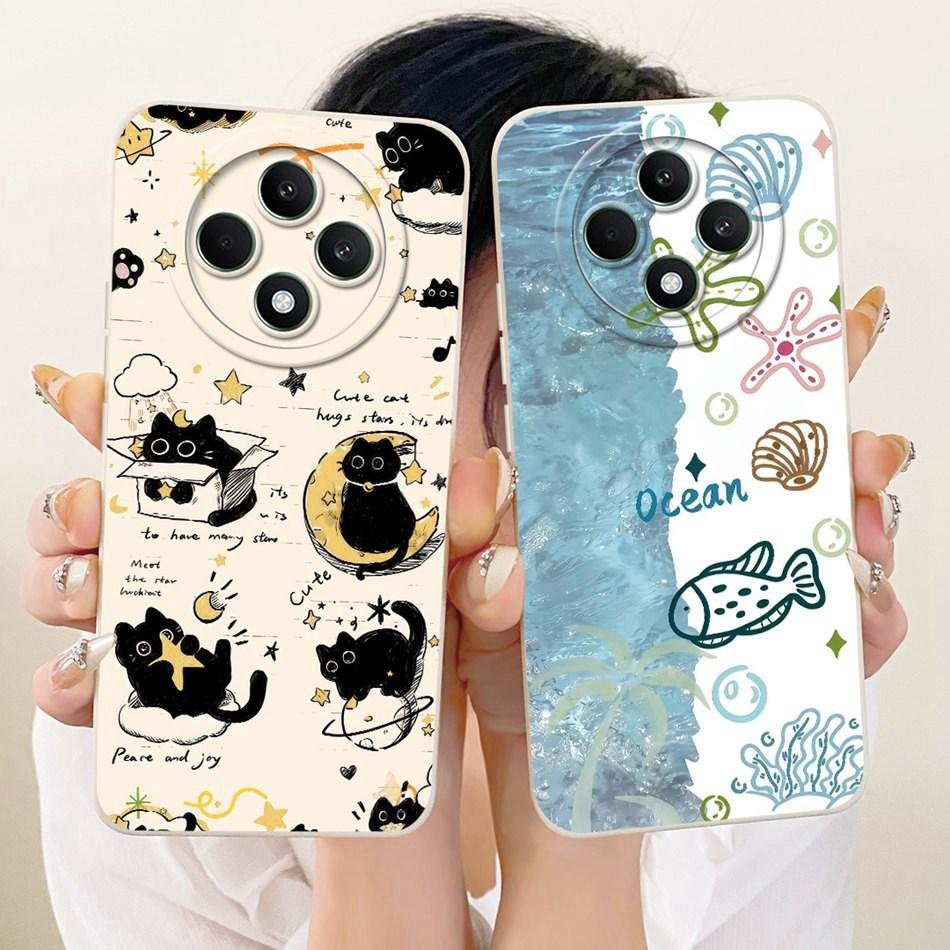 For OPPO Reno12 F 5G Reno 12 Pro 12F 12FS 12 5G Cute Cat Flower Butterfly Cartoon Phone Case Shockproof Soft Silicone Cases