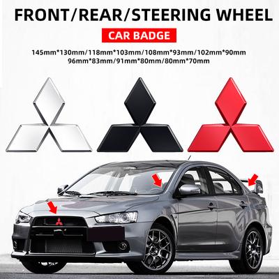 Car Front Grill Emblem Rear Trunk Badge Sticker For Pajero Outlander XL Montero Lancer Triton Galant Evo ASX Xpander