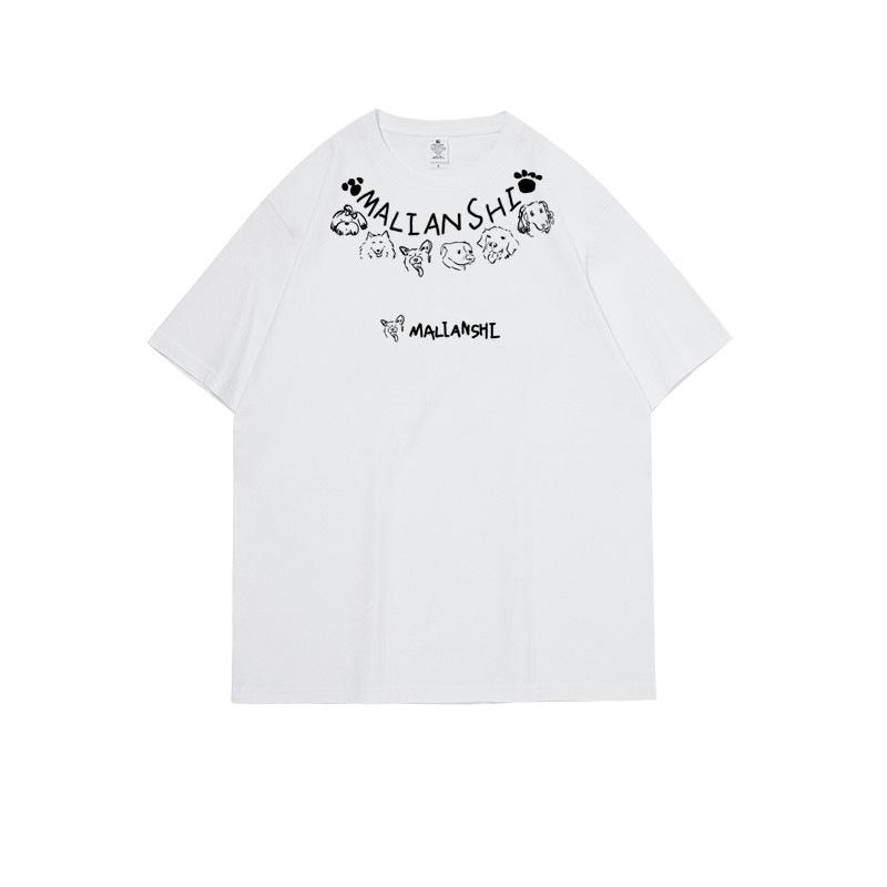 Pure cotton American short-sleeved t-shirt women's summer new loose fat mm design sense niche high street half-sleeved top