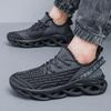 Fashion New Fashion Black Men's Running Shoes Big Size 50 Breathable Blade Shoes Trainers Men Lightweight Sports Shoes Zapatillas Hombre