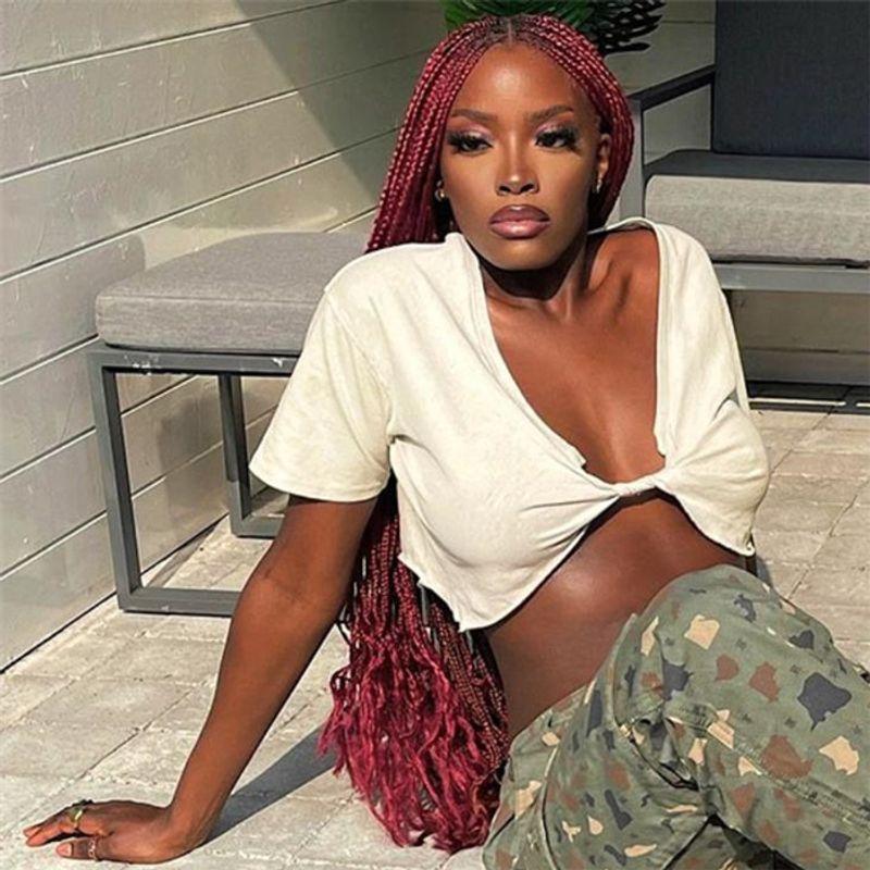 Fashion Fashion Crop-Top Short Sleeve T-shirt Short Top Women's Sexy Crop T Shirt Tee Top Women