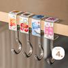 Baizi Hook Student Bag Hook Movable Desk Edge Bag Hanging Organizer for School Backpack Storage Shelf, Set of 4
