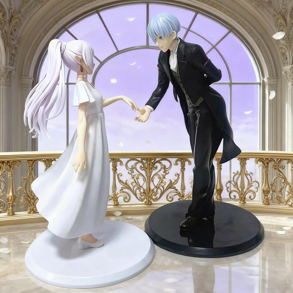 Frieren: Beyond Journey's End Anime Figure Frieren Ball Gowns Action Figure PVC Doll Model Collector Toy Birthday Gift