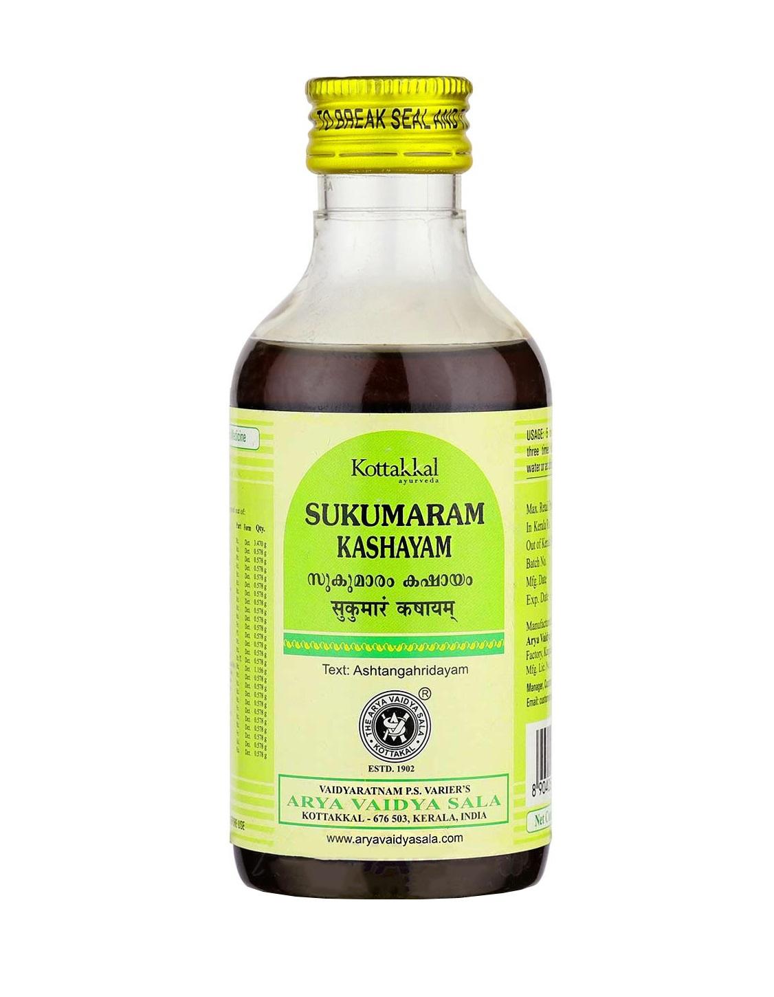 

Сукумара Кашаям (200 мл), Sukumaram Kashayam, Kottakkal Ayurveda