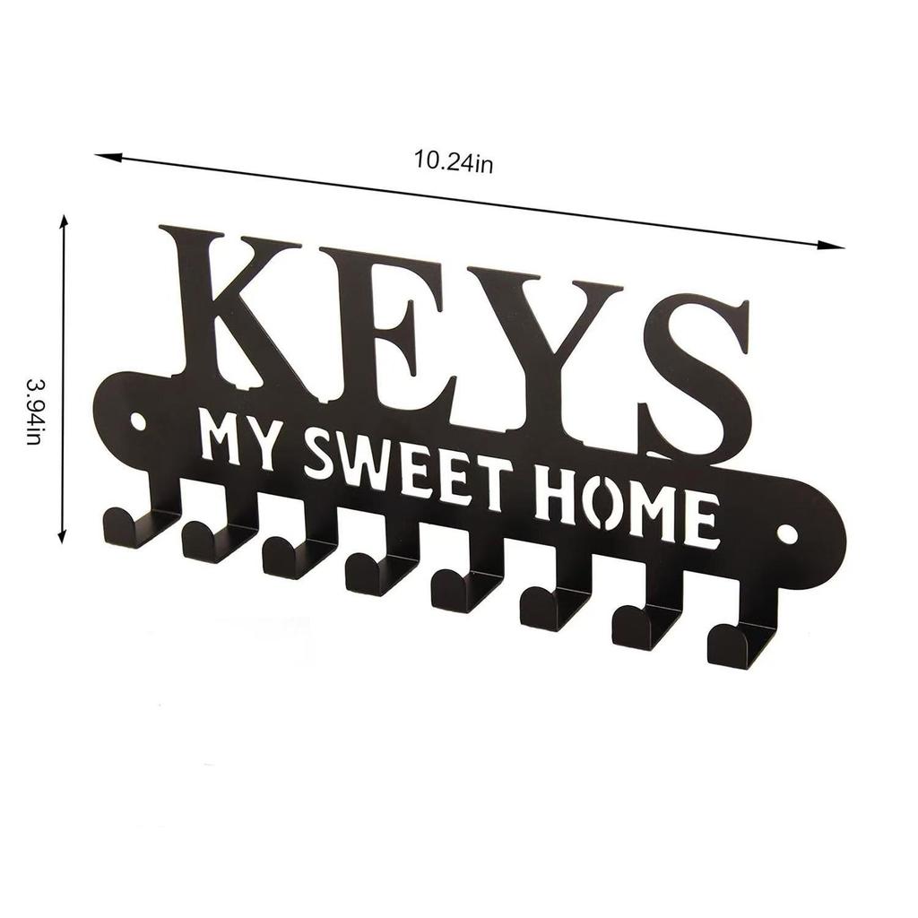 HOME Metall Wandhaken mit Buchstaben - Kreativer Eisenkunst Schlüssel- und Handtuchhalter