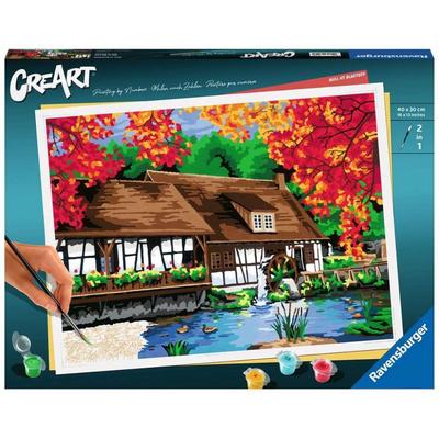 Ravensburger CreArt Blautopf Watermill 23546 9 (Coloring Book Paint by Numbers Oil Painting Art Painting)