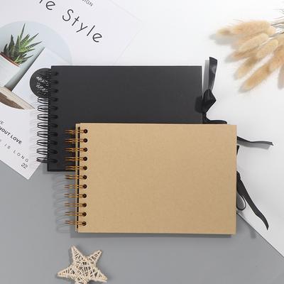 Albumy na zdjęcia 30 czarnych stron Księgi wspomnień A4 Papier kraftowy DIY Scrapbooking Zdjęcie
