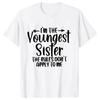 Sister Rules Gifts T Shirts Sweet Fashion Women Tshirt Funny Oldest Middle Youngest Sister Tees Sarcastic Sibling Matching Shirt