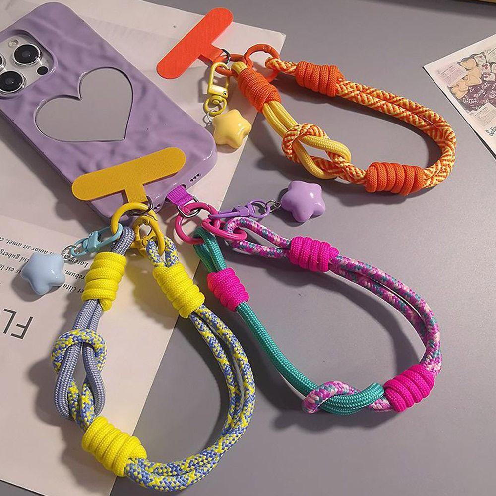 Wrist Strap Phone Lanyard Adjustable Mobile Accessory Woven Thumb Strap  for Outdoor Travel