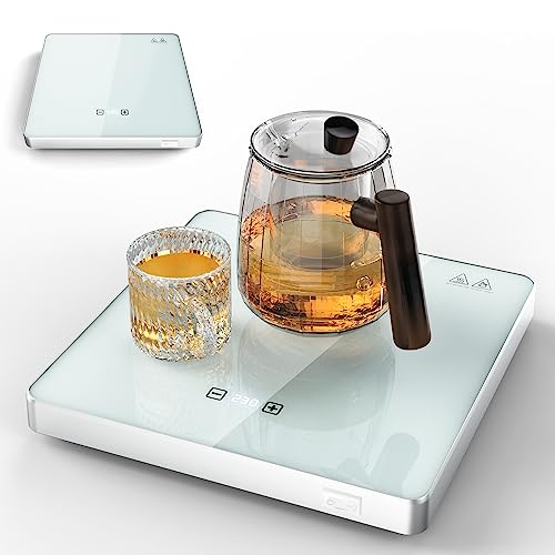 

YOSIDAWA Electric Food Warmer, Hot Plate with 6 Temperature Settings (60°C - 110°C), Cup Warmer, and PSE Certified for Single-Serving Office or Home U