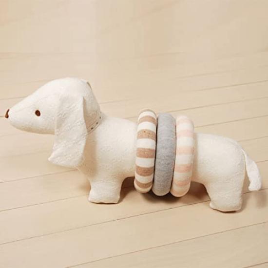 

ORGANIC GARDEN Organic Cotton Stuffed Animal Ring Dachshund Dog