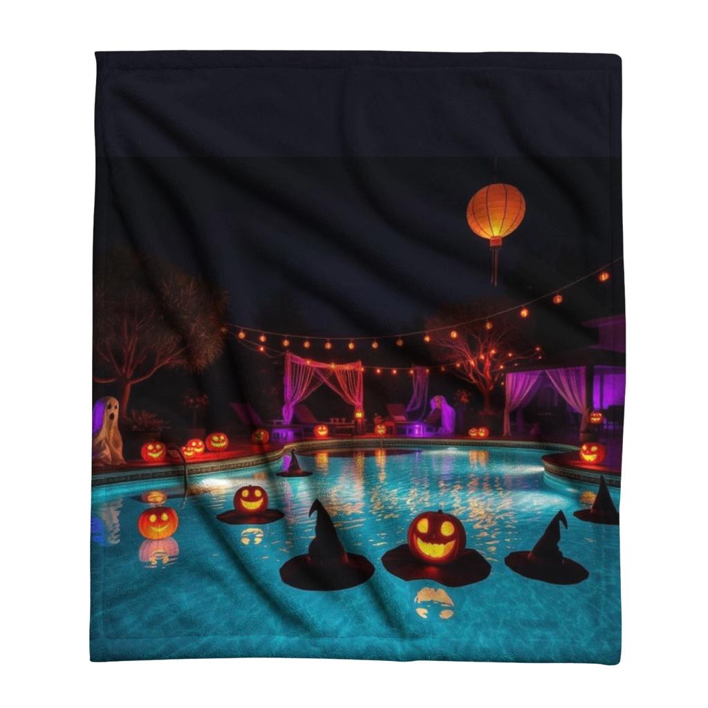 Halloween Themed Soft Plush Blanket Featuring Pumpkin Face Pattern Lightweight Cozy Throw for Seasonal Home Decoration and Comfort Use