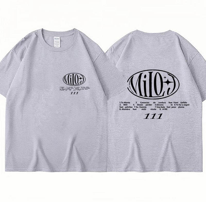 Rapper Milo J Tour 111 Album Merch Tshirt Men Women Trendy Hip Hop Harajuku Short Sleeve 100% Cotton Loose Tops Streetwear Male