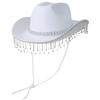 Rhinestones Tassels Hat Fashionable Western Hat Denims Hat Wild Western Hat for Stylish Men and Women