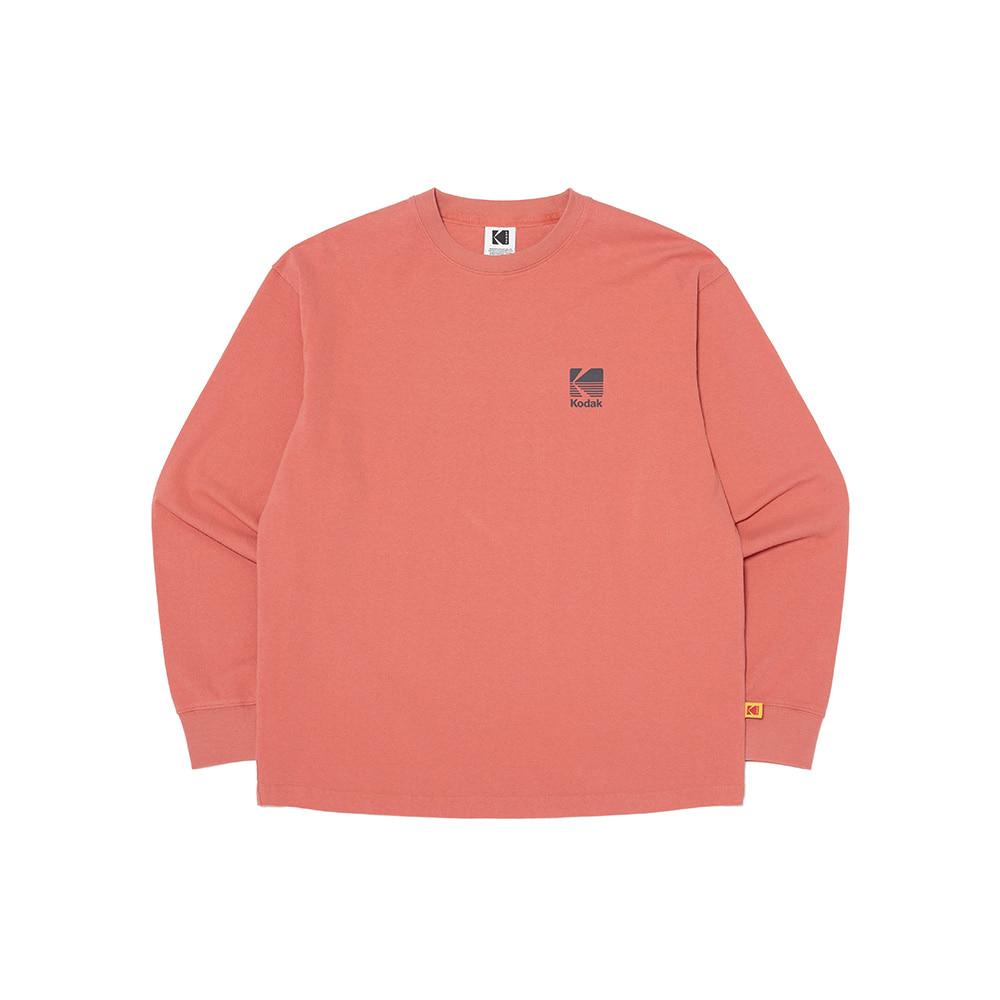KODAK Big Logo Graphic Long Sleeve T-Shirt Pink