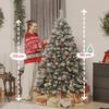 Artificial Christmas Tree 180 Cm Artificial Fir Tree with Snow, 1000 Tips 34 Pine Cones Wide Base