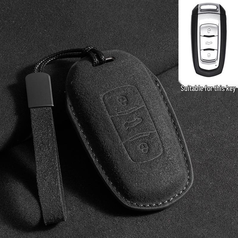 Geely Emgrand GS Key Case - Suede Three-Color Design for S1, Boyue, X3, Vision X6, Borui, Panda (Unisex)