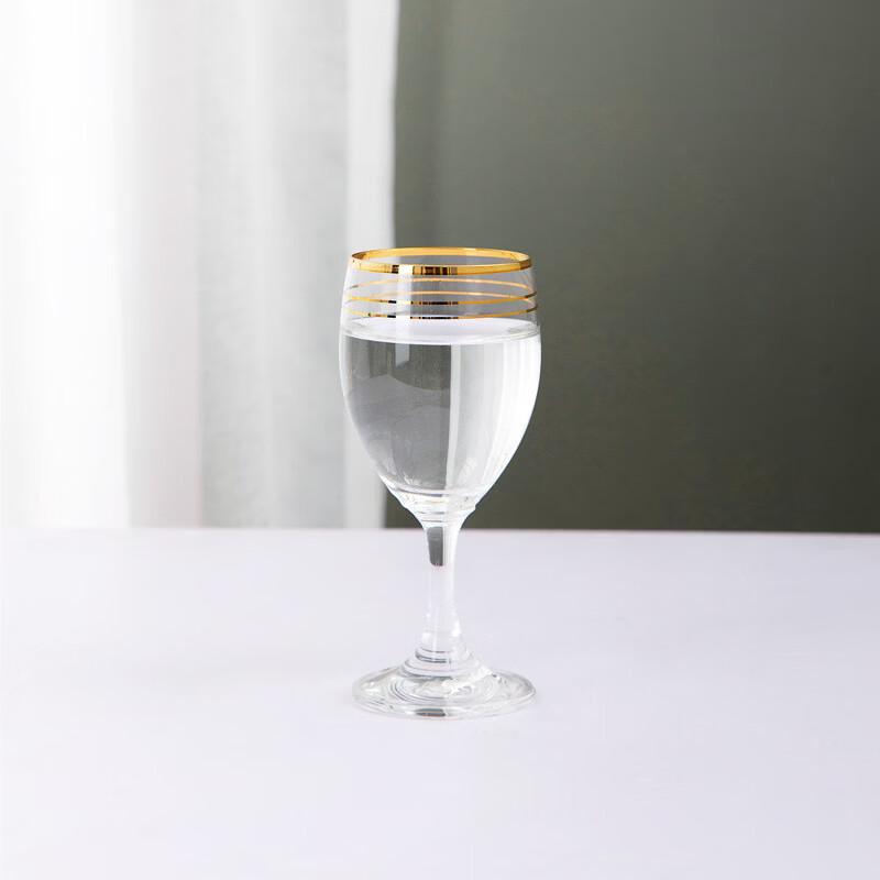 Shangqi Gold Rim Crystal Red Wine Goblet Set